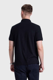 Polera Hombre Piqué Negro