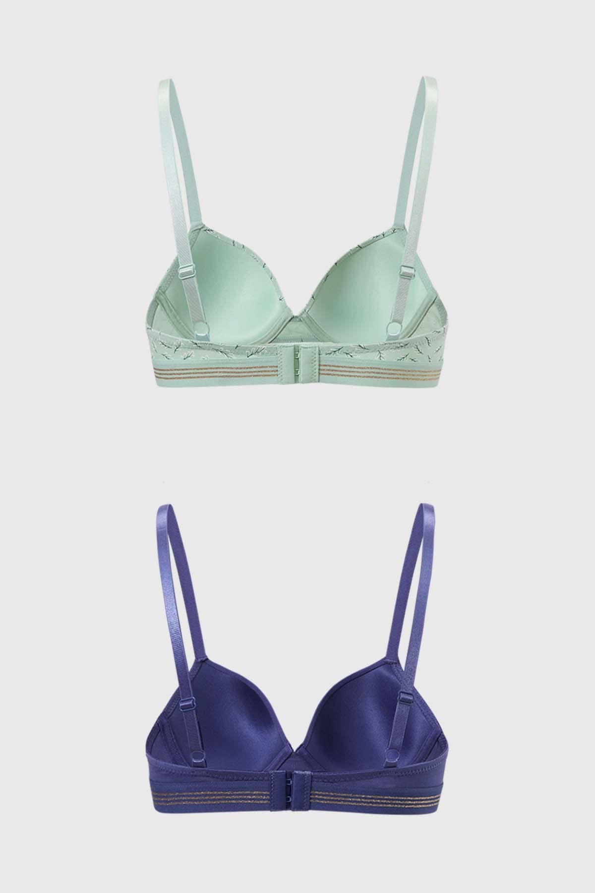 Sostén Mujer Bipack Print Menta