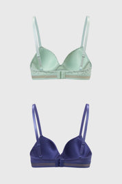 Sostén Mujer Bipack Print Menta