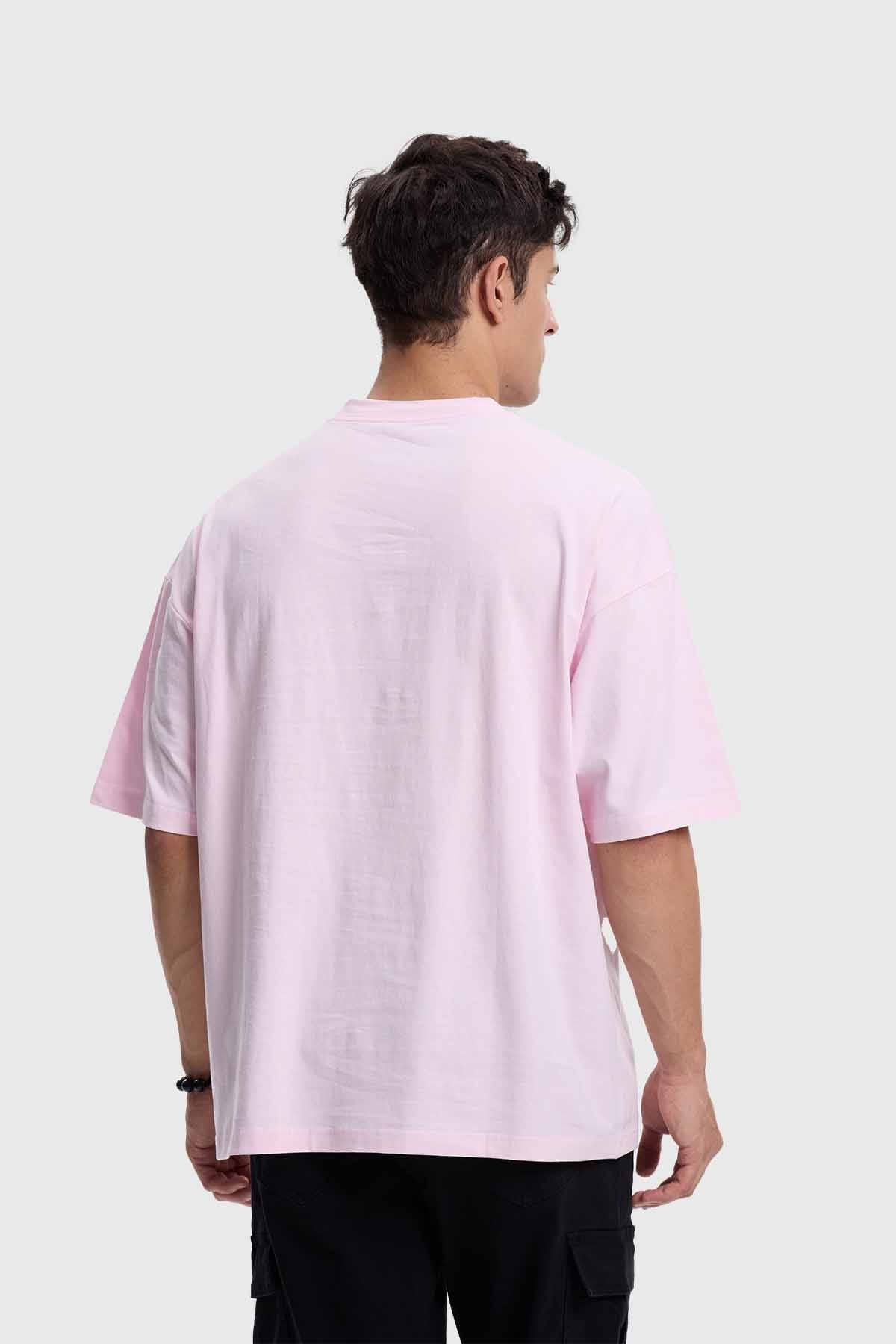 Polera Hombre Oversize Rosado
