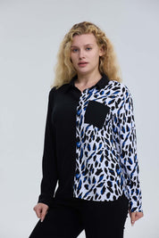Blusa Mujer Abotónada Negro
