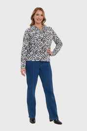 Blusa Mujer Con Cierre Blanco