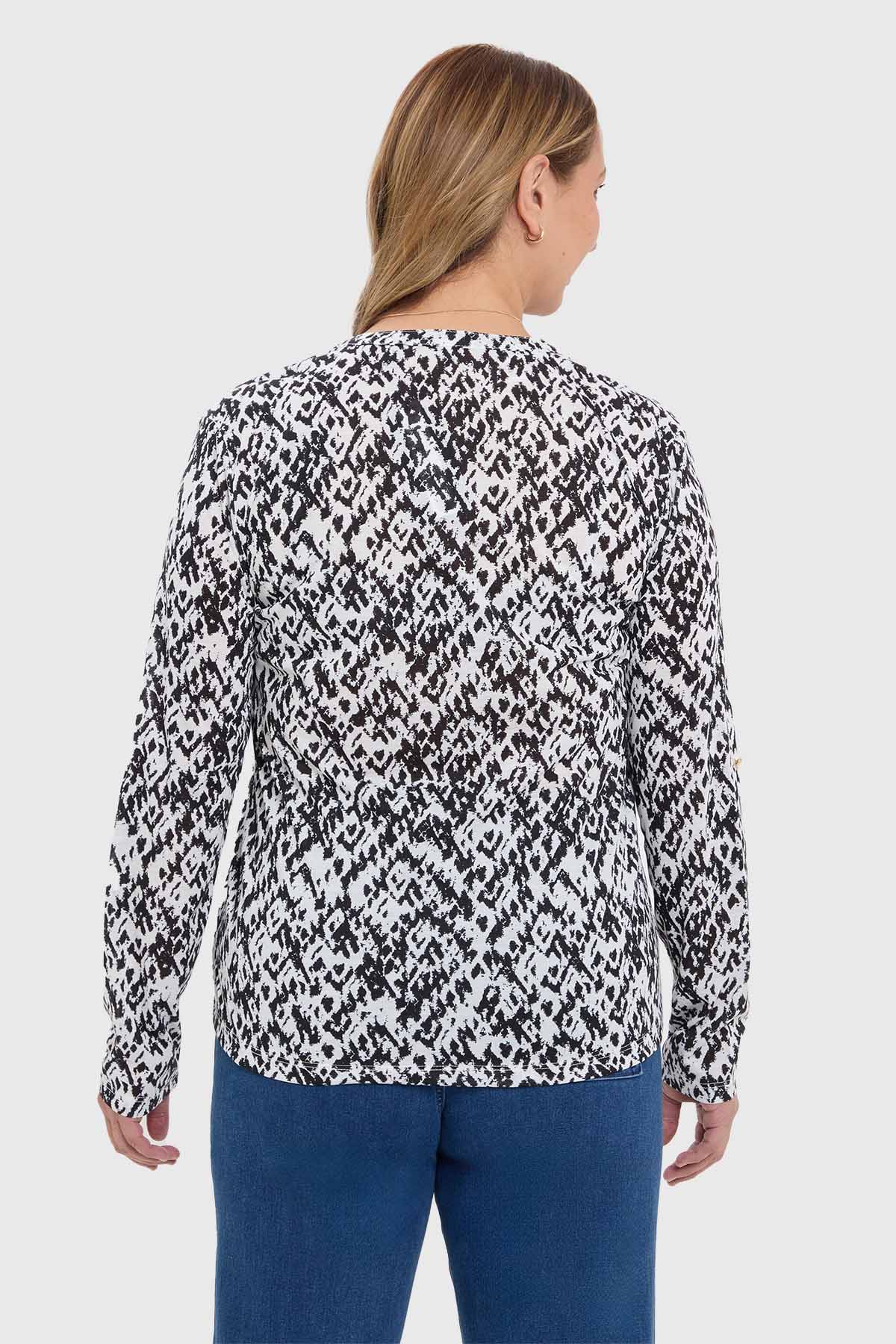 Blusa Mujer Con Cierre Blanco