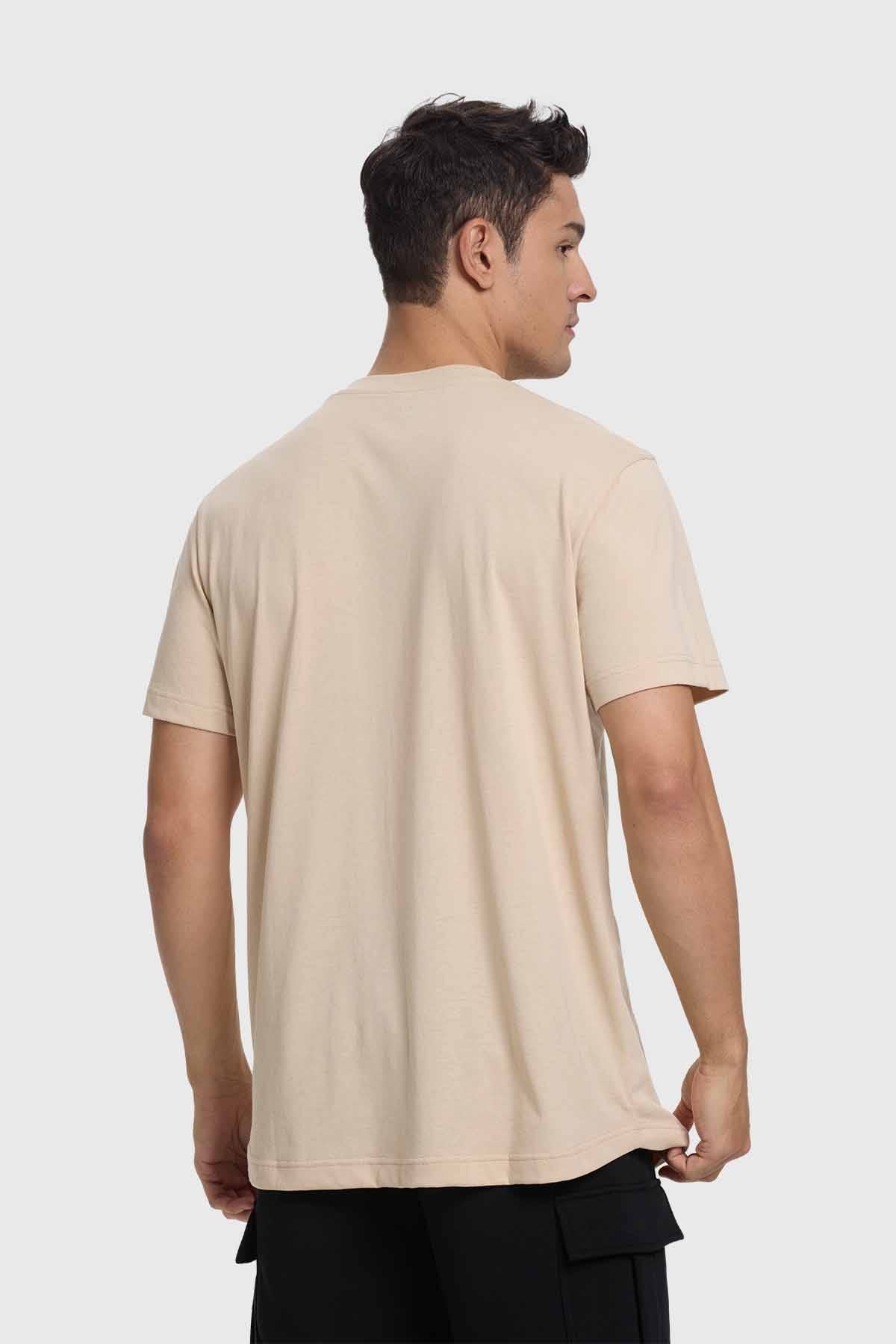 Polera Hombre Long Fit Básica Beige