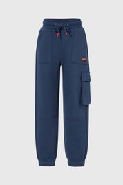Pantalón Buzo Niño Cargo Con Cortes Azul