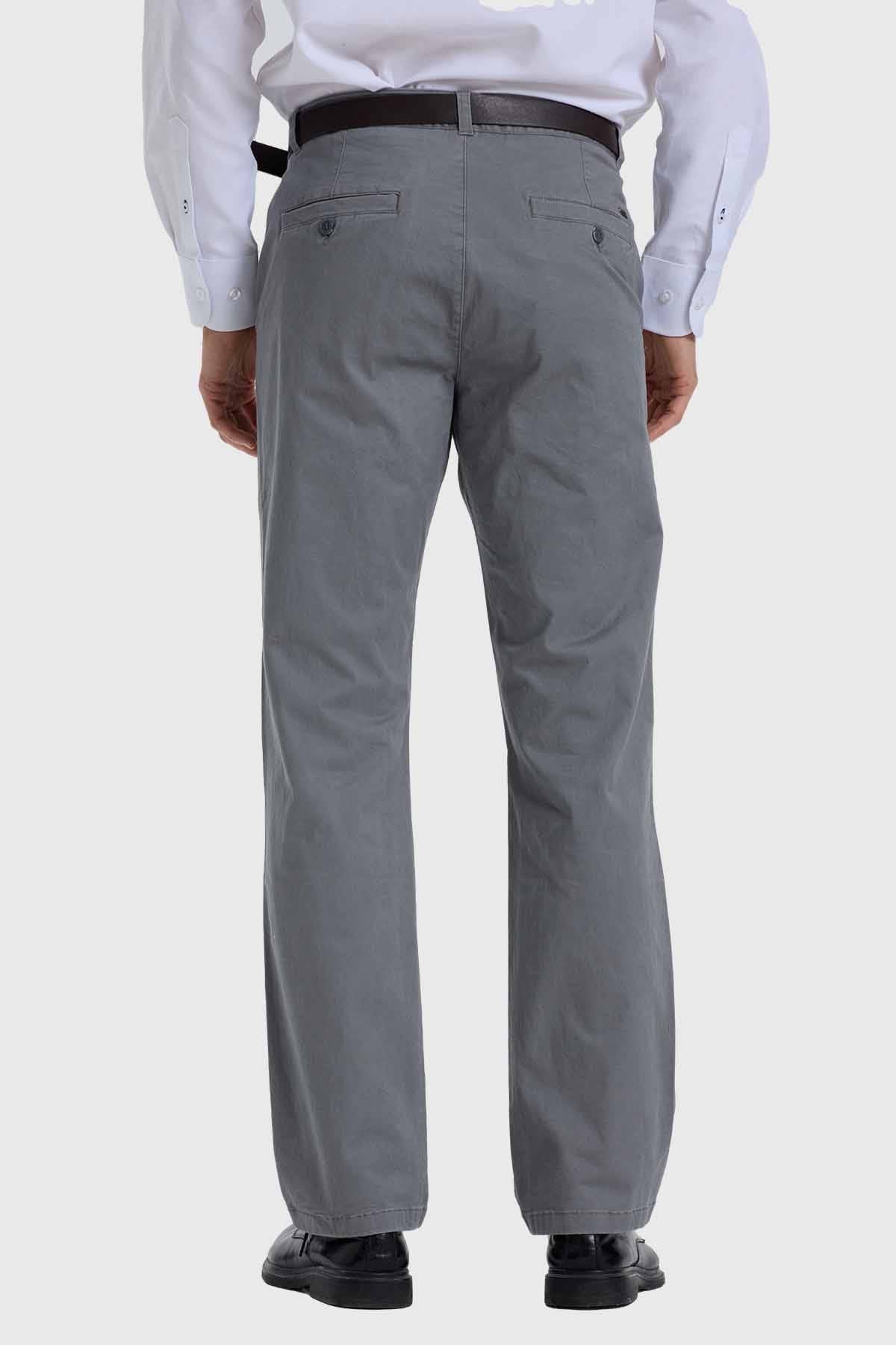 Pantalón Hombre Modelo Chino Cinturón Gris