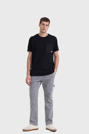 Polera Hombre Bolsillo Negro