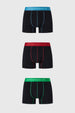 Boxer Hombre Tripack Largo Negro