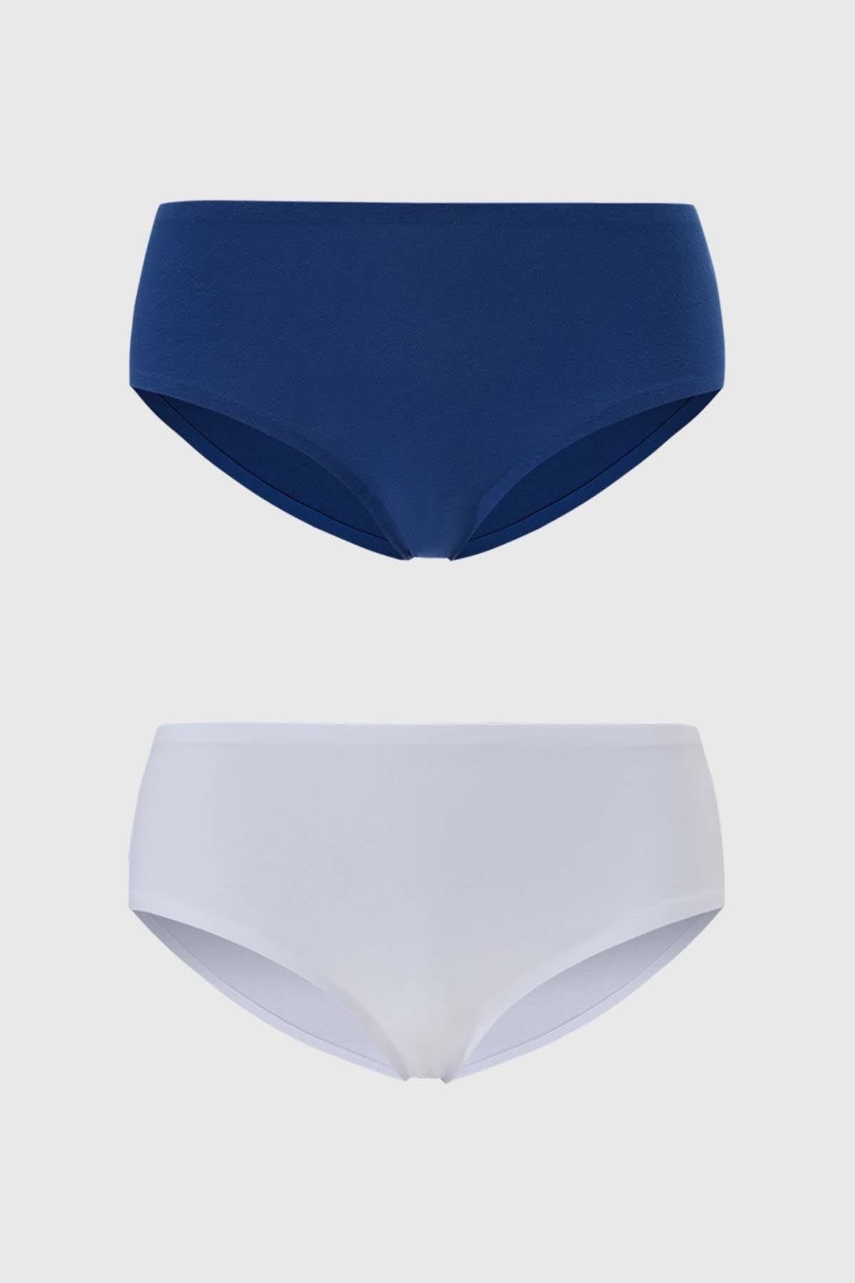 Calzón Mujer Bipack Pantaleta Algodón Azul