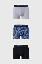 Boxer Hombre Tripack Gris