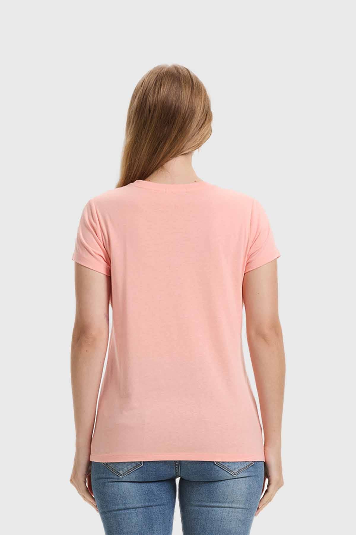 Polera Mujer Básica Print Damasco