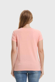 Polera Mujer Básica Print Damasco