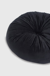 Cojín Velvet Redondo Negro