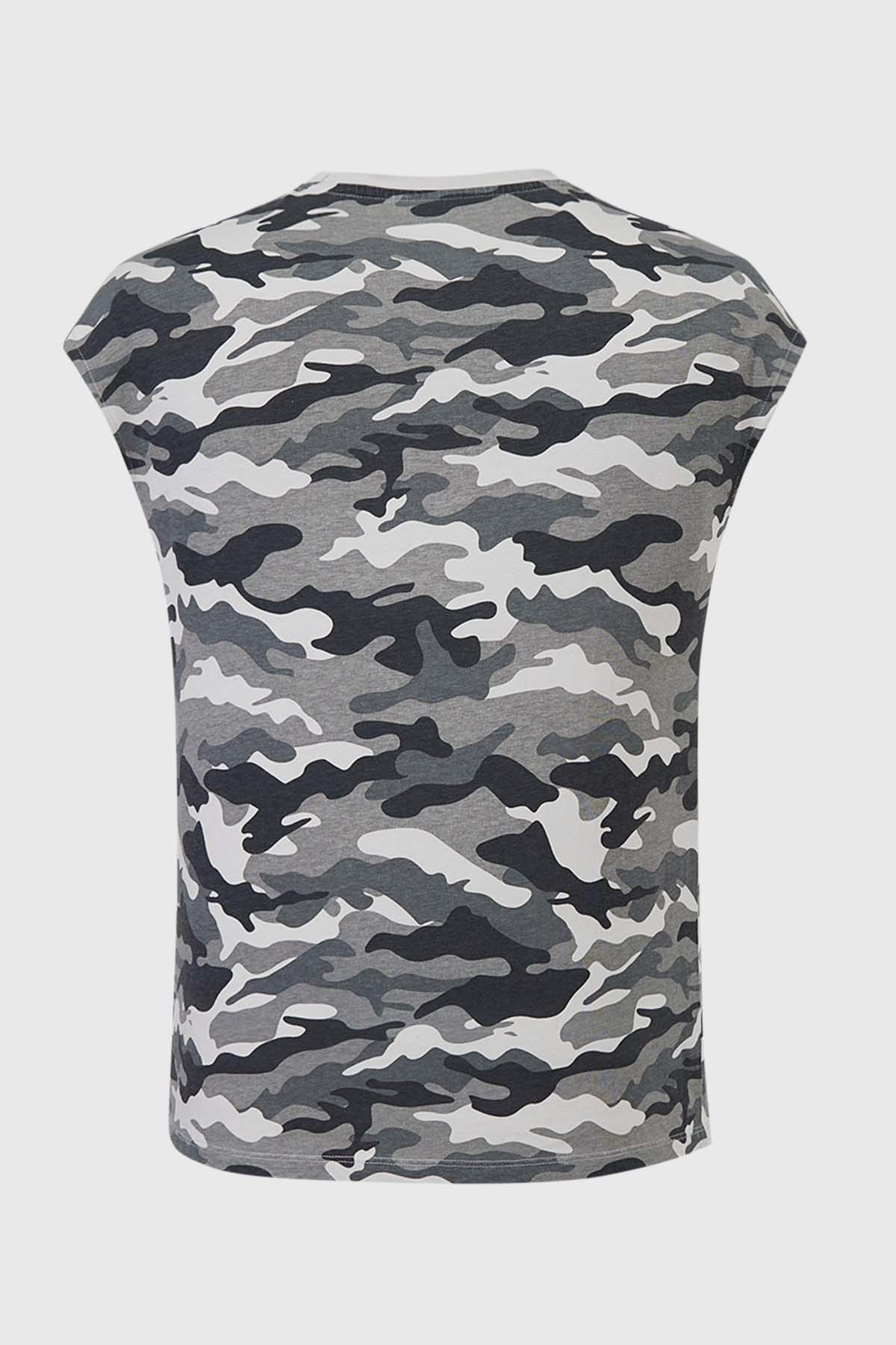 Polera Niño Lavado Militar Gris