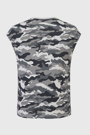 Polera Niño Lavado Militar Gris