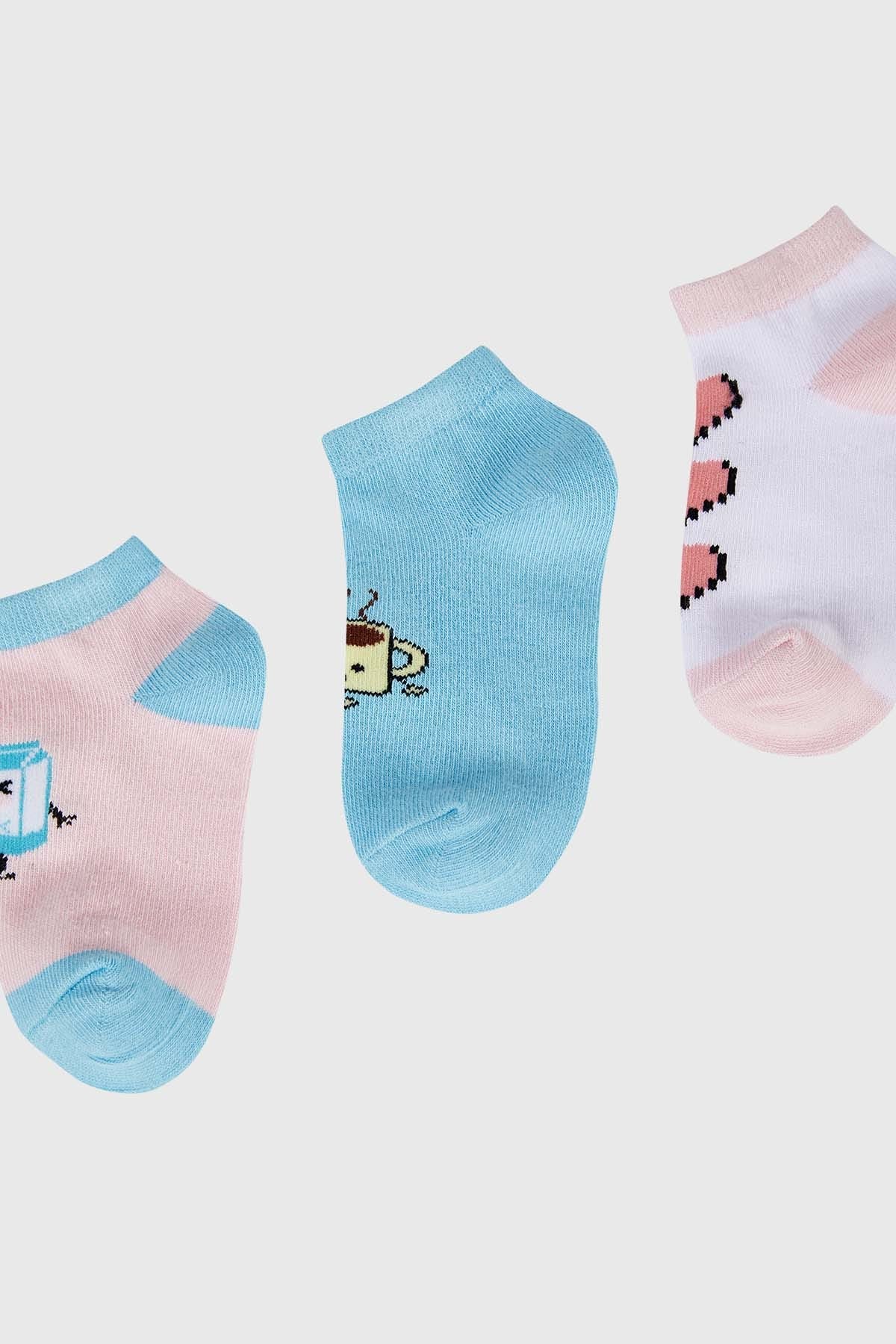 Calceta Niña Tripack Deportiva Celeste I