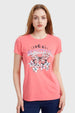 Polera Mujer Básica Print Coral
