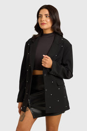 Blazer Mujer Oversize Joya Negro