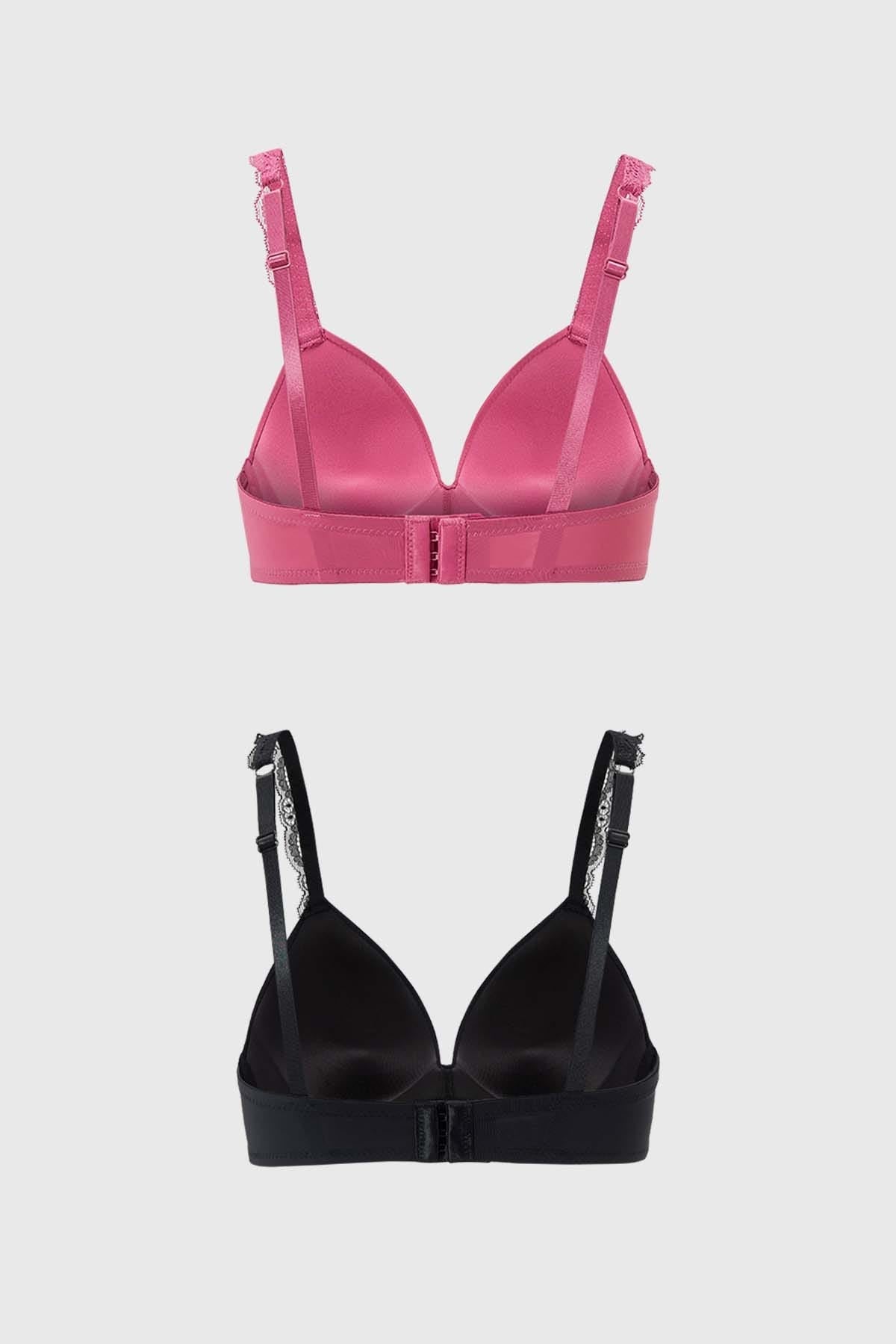 Sostén Mujer Bipack Sin Arcos Strap Encaje Malva