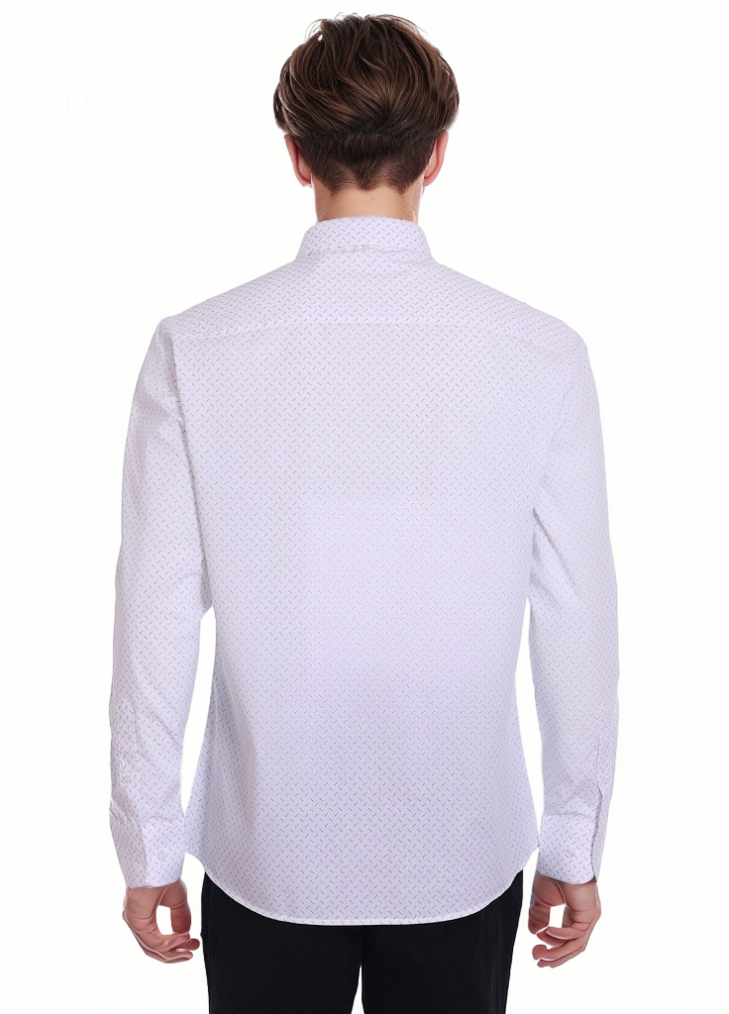 Camisa Hombre Fantasía Blanco/ Celeste