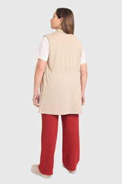 Sweater Mujer Cintura Casual Arena