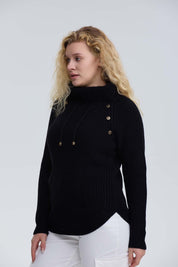 Sweater Mujer Tejido Negro