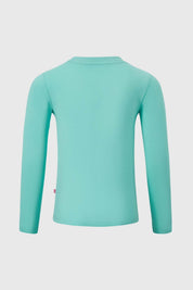 Polera niña Paw Patrol color calipso con estampado de Skye.