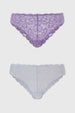 Calzón Mujer Bipack Bikini Encaje Lila
