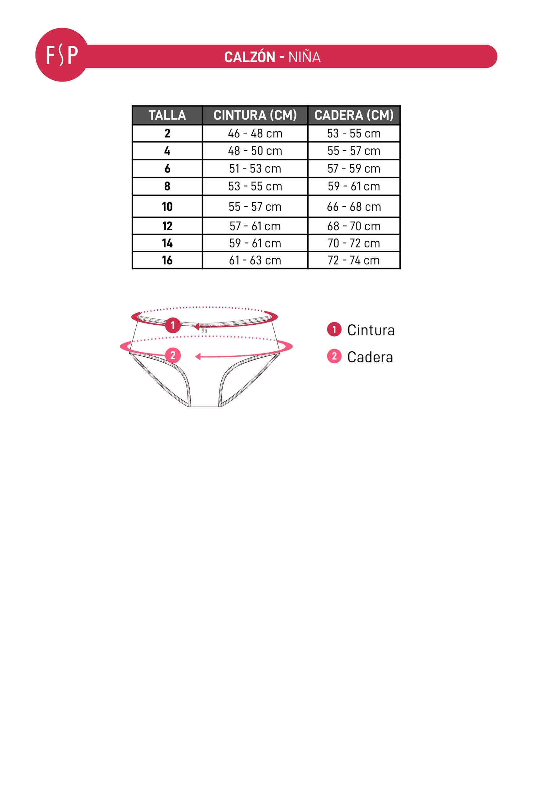 Calzón Niña Tripack Rosado