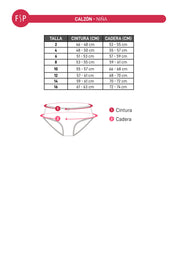 Calzón Niña Tripack Rosado