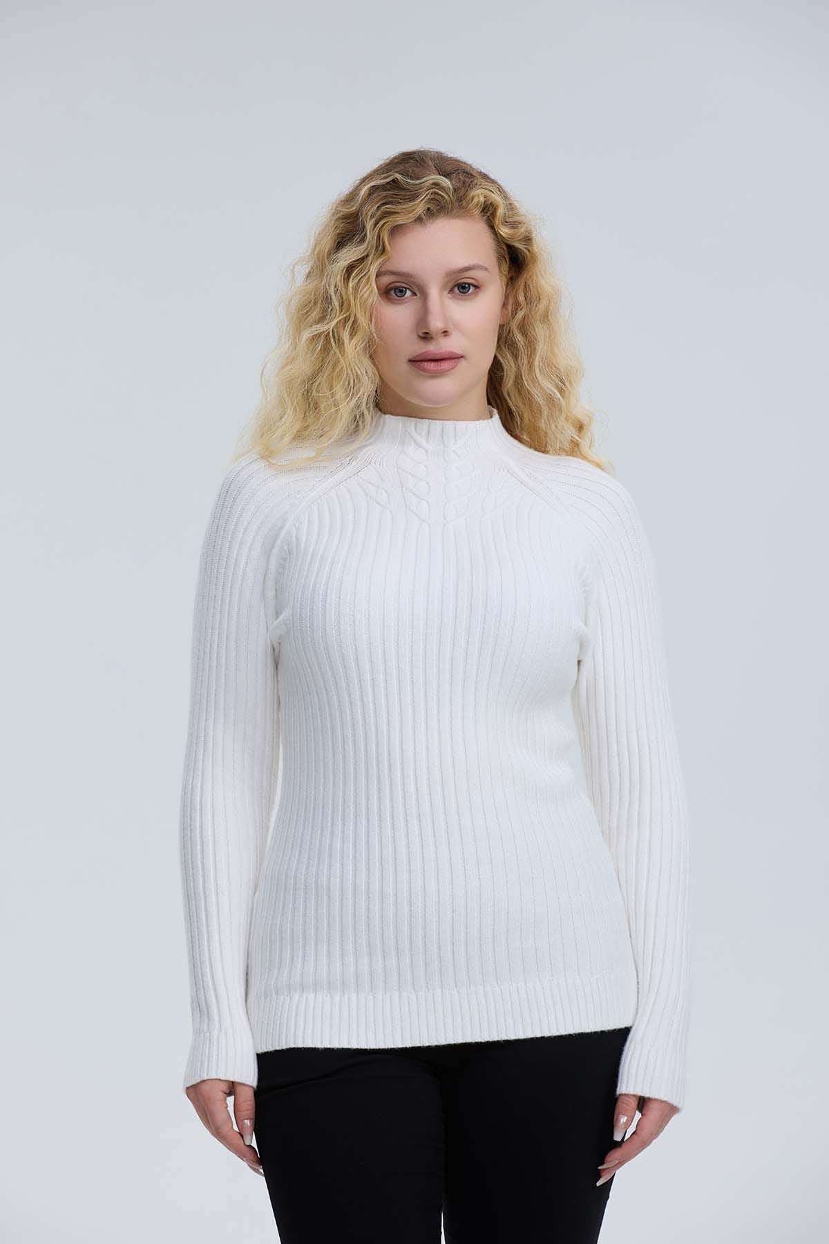 Sweater Mujer Chenille Crudo