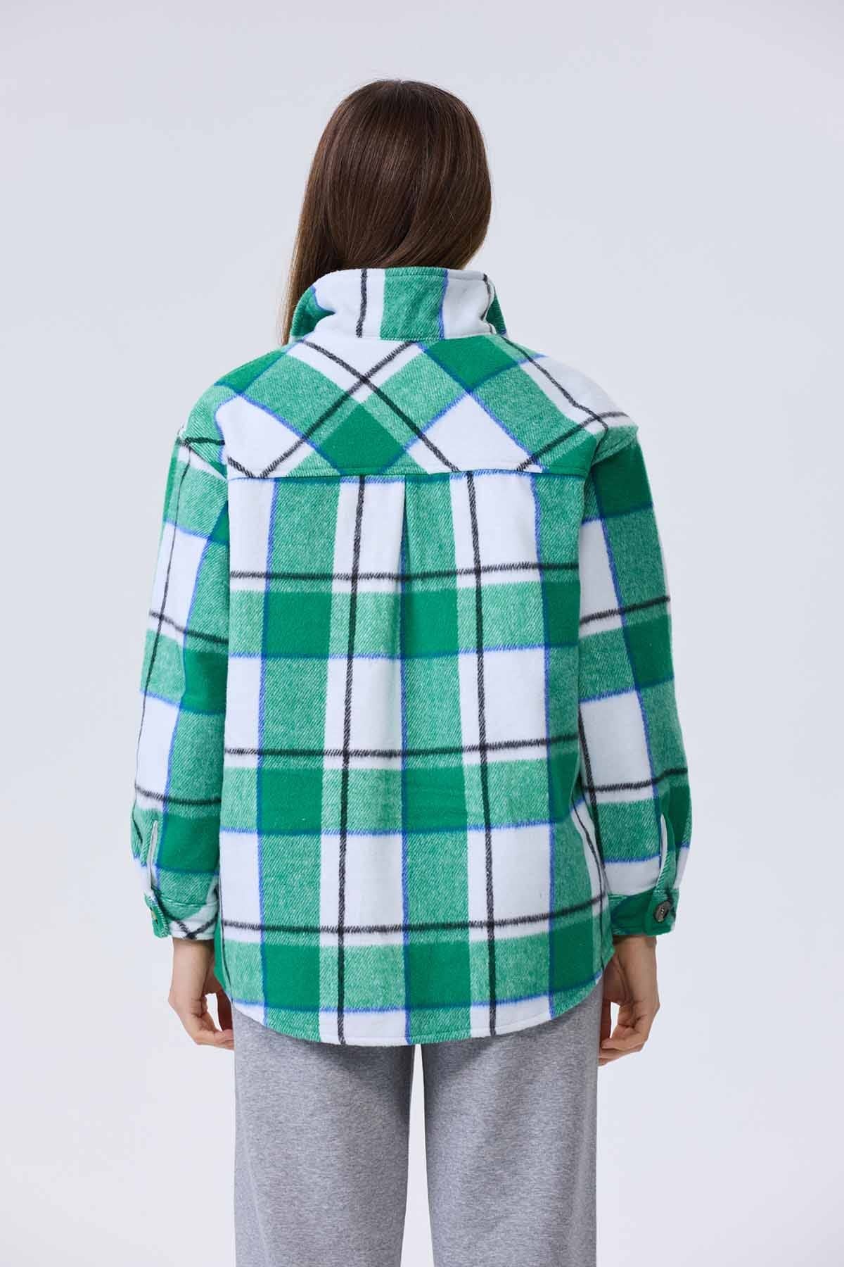 Sobrecamisa Mujer Leñadora Verde
