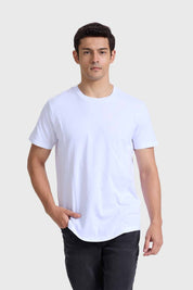 Polera Hombre Long Fit Básica Blanco
