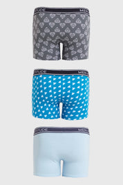 Boxer Hombre Tripack Celeste