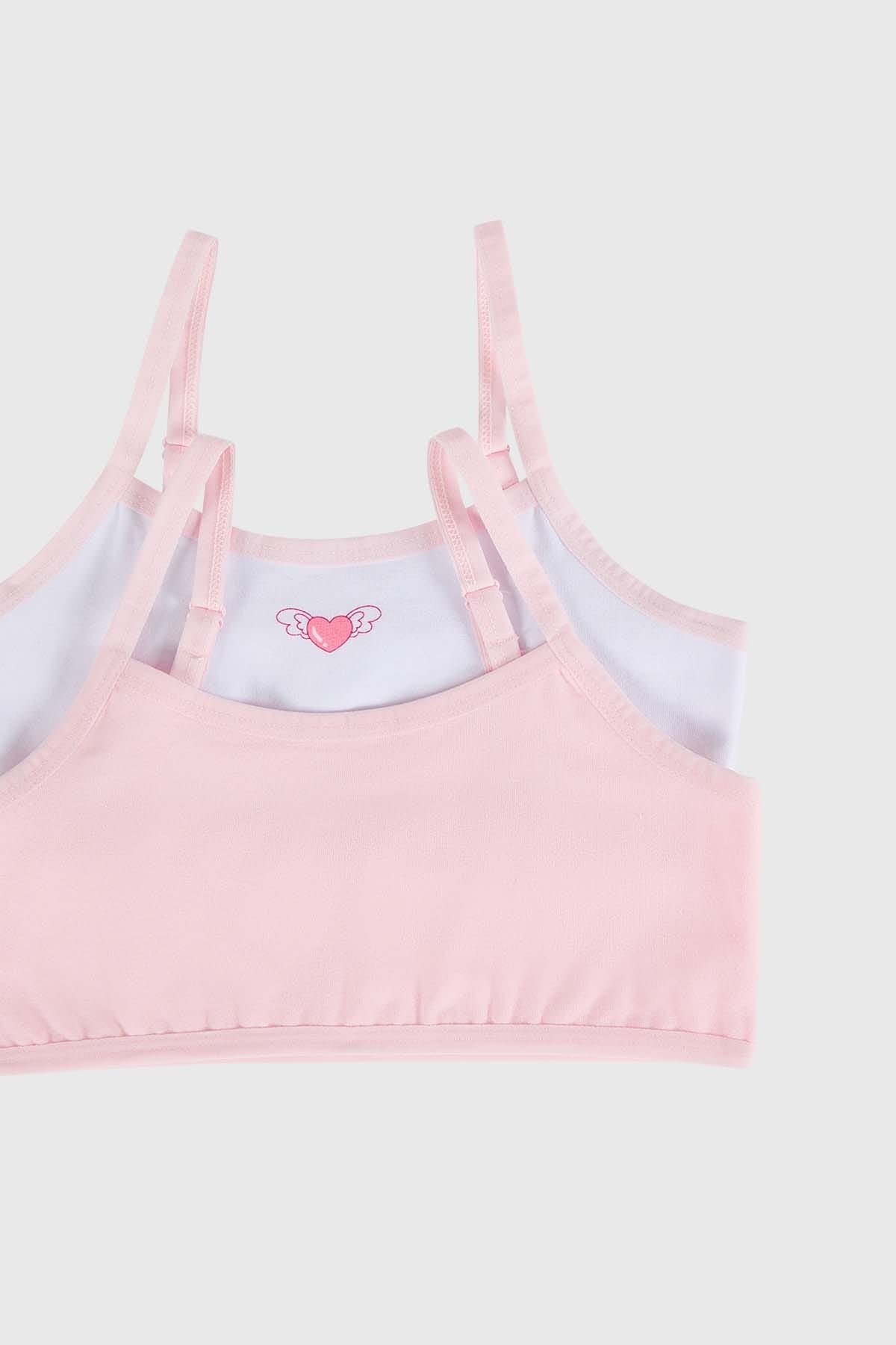 Sostén Niña Bipack Peto Colores Lisos Palo Rosa