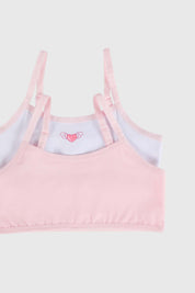 Sostén Niña Bipack Peto Colores Lisos Palo Rosa