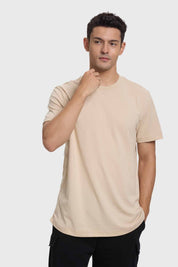 Polera Hombre Long Fit Básica Beige