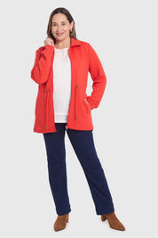 Polerón Mujer Cintura Ajustable Rojo