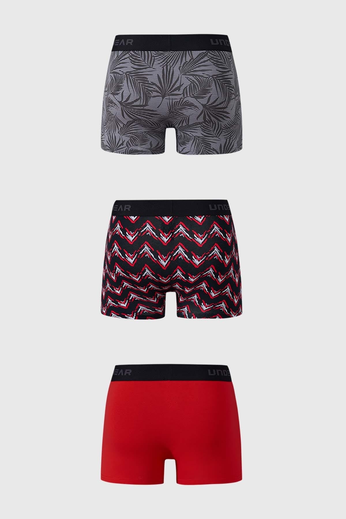 Boxer Hombre Tripack Pretina Rojo