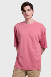 Polera Hombre Loose Fit Palo Rosa