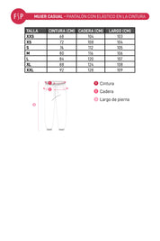 Pantalón Mujer Palazzo Con Bolsillo Blanco