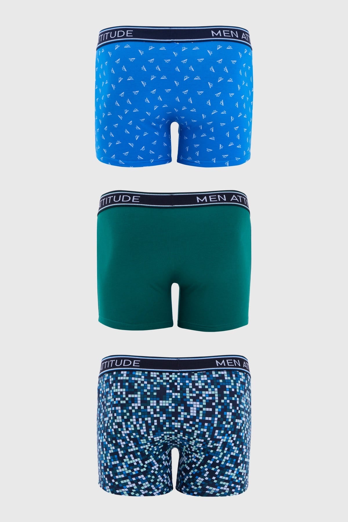Boxer Hombre Tripack Azul