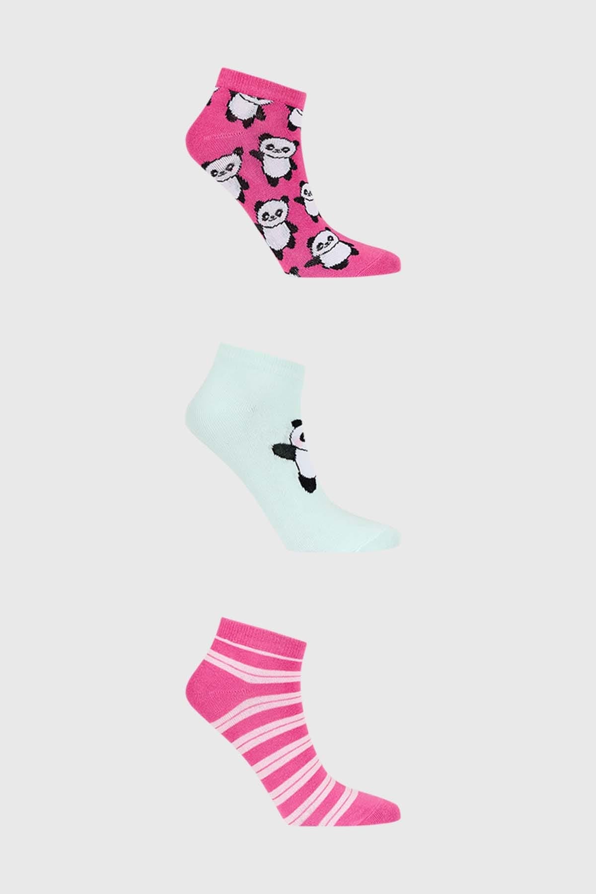 Calceta Deportiva Mujer Tripack P Fucsia I