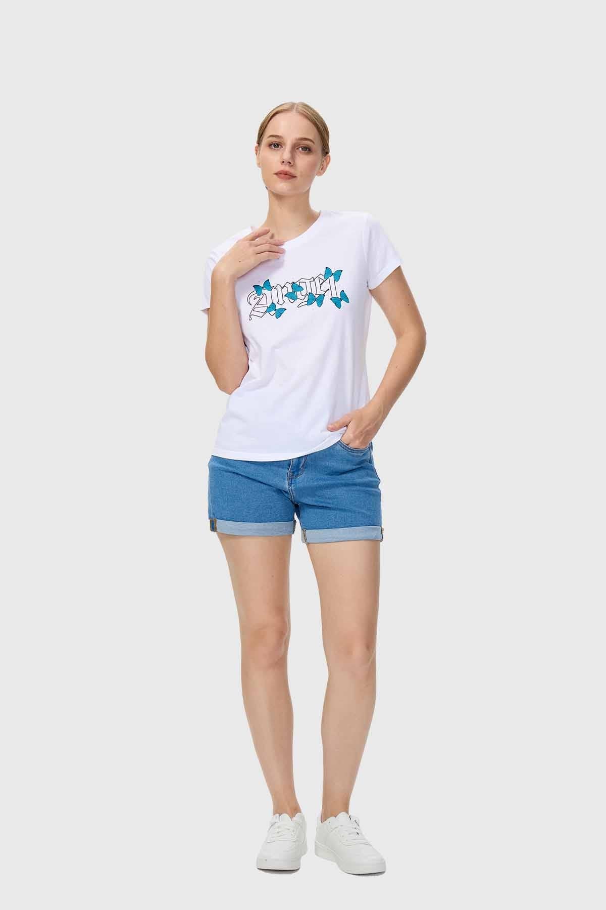 Polera Mujer Básica Print Blanco