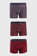 Boxer Hombre Tripack Burdeo