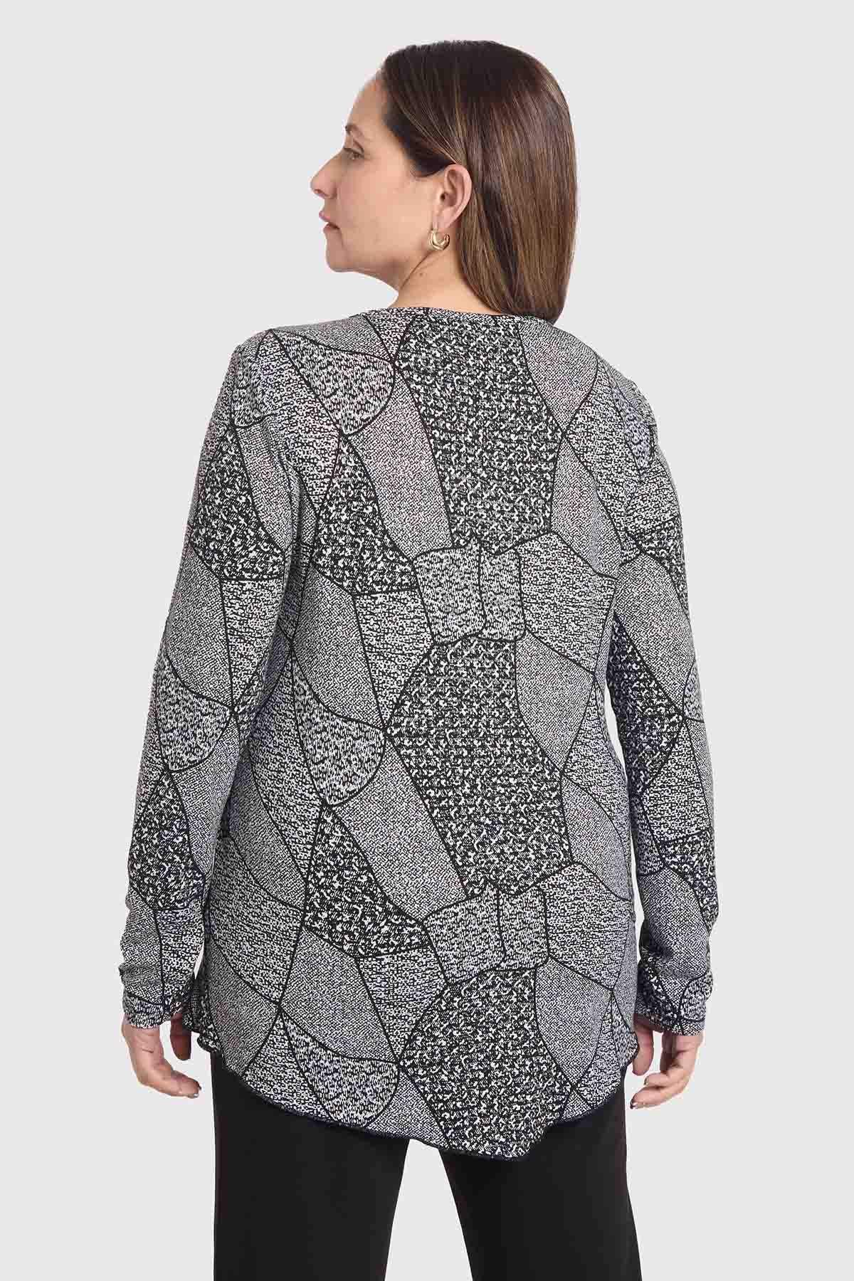 Sweater Mujer Cerrado Negro