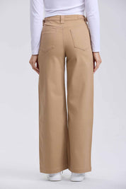 Jeans Mujer Wide Leg Camel