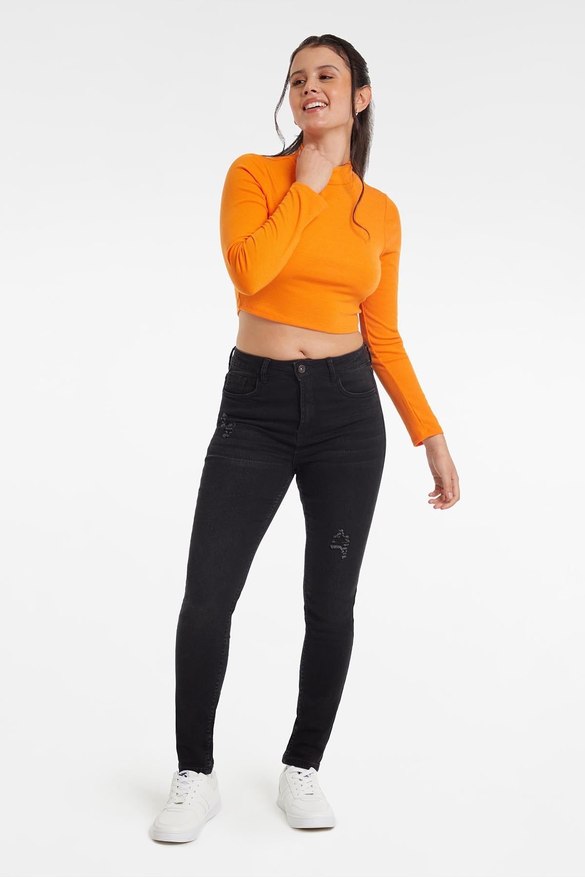 Jeans Mujer Skinny Lia Negro