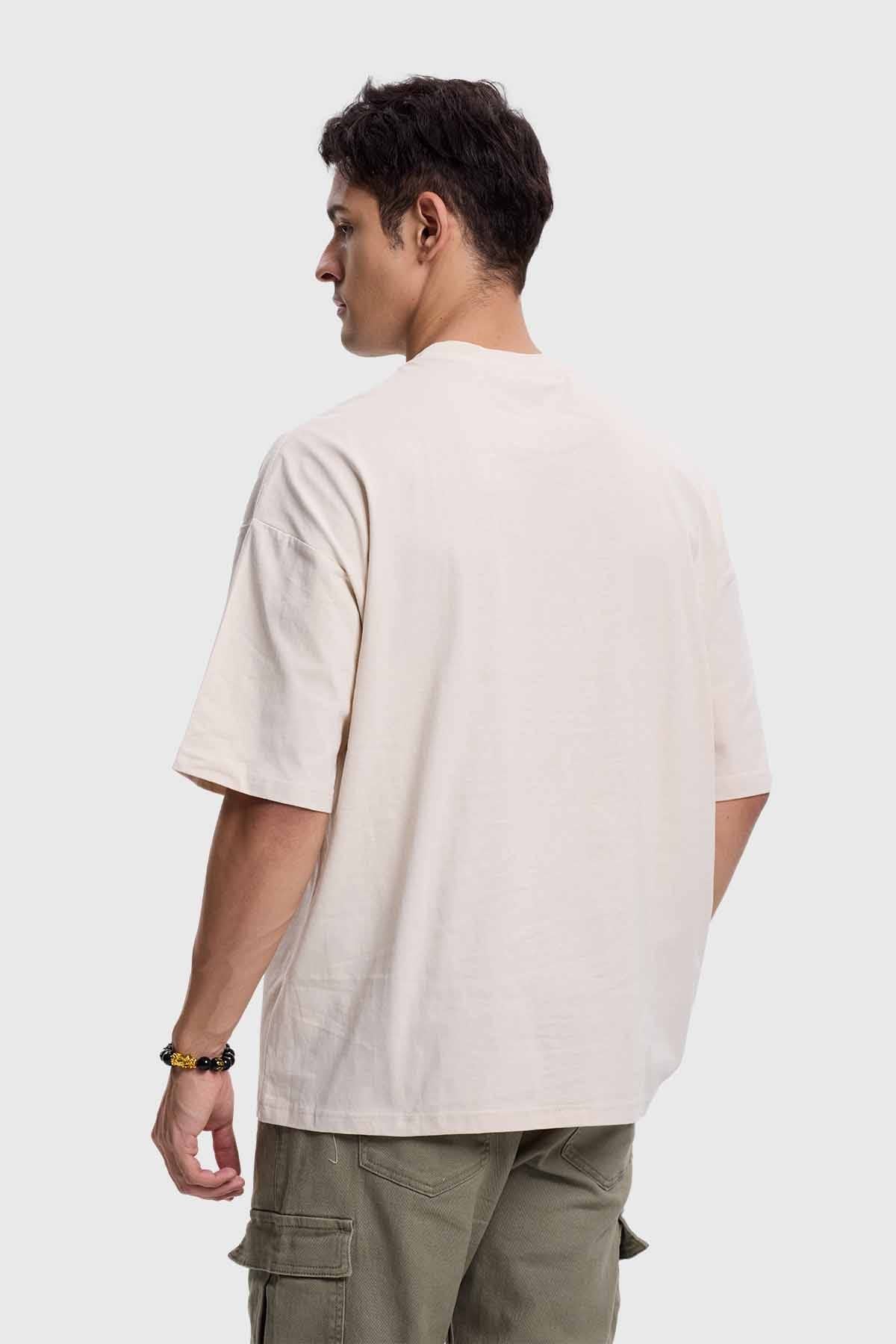Polera Hombre Oversize Beige