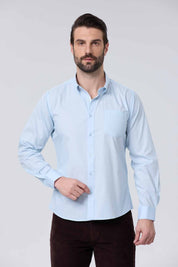 Camisa Hombre Slim Celeste